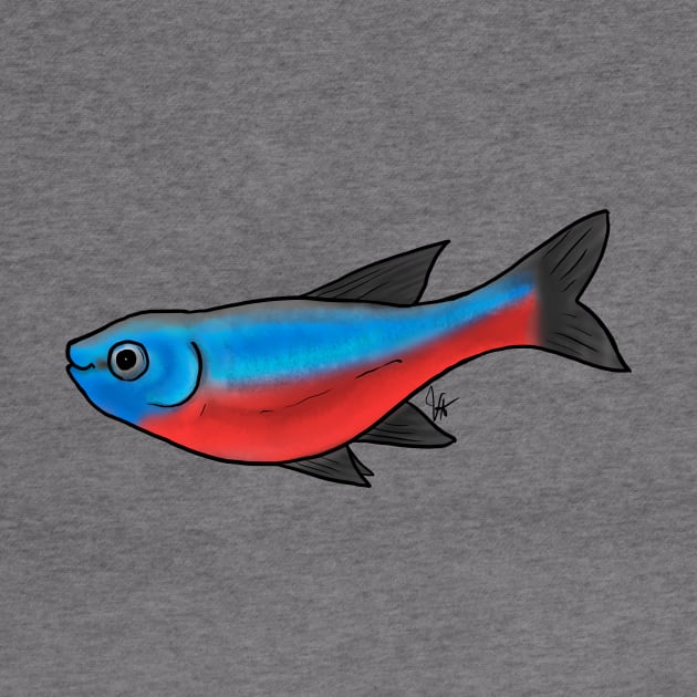 Fish - Tetras - Cardinal Tetra by Jen's Dogs Custom Gifts and Designs